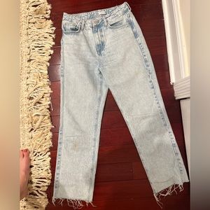 Lightwash ZARA high waisted straight leg jeans